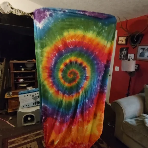 Twin size bed sheets handmade Mood Swing Tie Dye